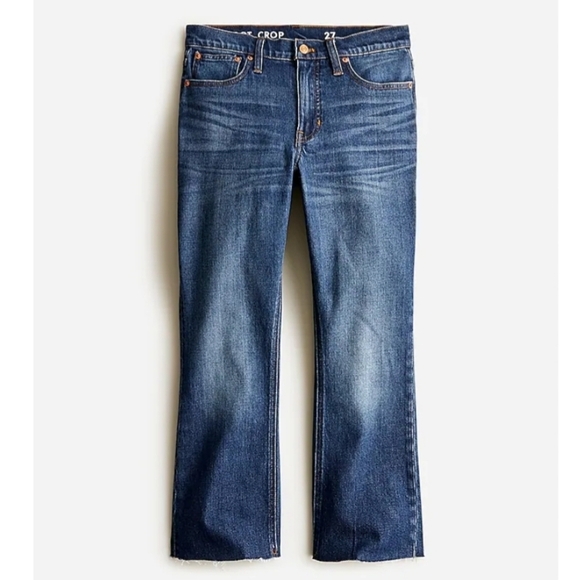 NWT J.Crew 9" Billie Demi boot cropped jeans size 23 petite - Picture 3 of 5